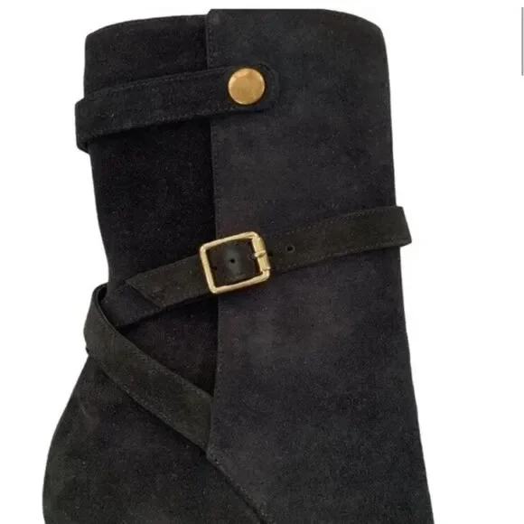 Theory boot jodhpur suede block heel size 38 US 8 like new perfect condition